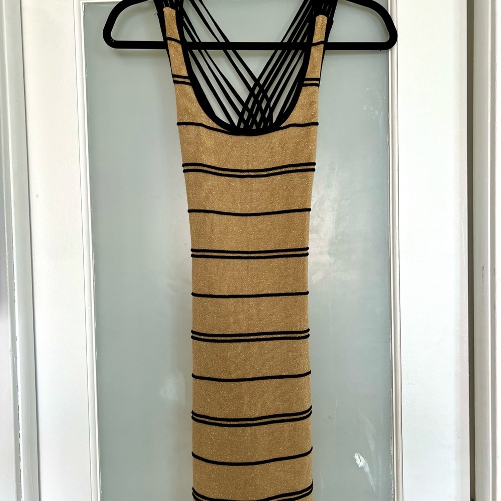 Gold stretch dress